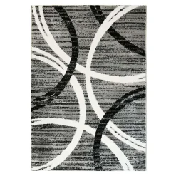 Sale The Deco Factory Tapis salon effet laineux motifs arches gris 160x230