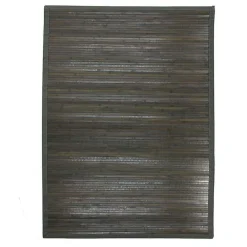 Sale The Deco Factory Tapis salon en bambou larges lattes ganse gris 120x170