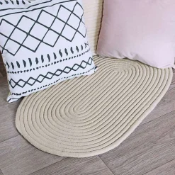 Best The Deco Factory Tapis salon en coton réversible effet cordage écru 50x80