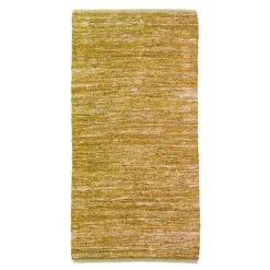 The Deco Factory Tapis salon en cuir tressé jaune 60x120* Tapis Intérieur