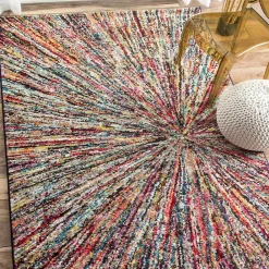 Unamourdetapis Tapis salon et chambre tissé motif ethnique LYN6 IMPACT, Multicolore