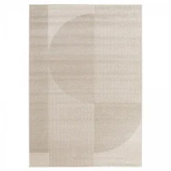Unamourdetapis Tapis salon et chambre tissé motif géométrique CONTUNI, beige, marron