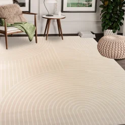 Hot Unamourdetapis Tapis salon et chambre tissé motif géométrique LYN49 ARCROL, beige