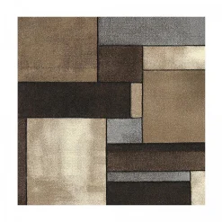 Unamourdetapis Tapis salon et chambre tissé motif géométrique LYN8 GEOME, Marron, noir, beige* Tapis Pour Chambre