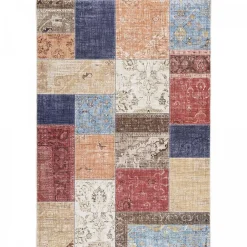 Unamourdetapis Tapis salon et chambre tissé motif géométrique VIVACE 9, beige, bleu, rose* Tapis Pour Salon