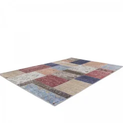 Unamourdetapis Tapis salon et chambre tissé motif géométrique VIVACE 9, beige, bleu, rose* Tapis Pour Salon