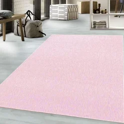 Unamourdetapis Tapis salon et chambre tissé motif uni SAKRDA, rose* Tapis Uni