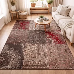 Unamourdetapis Tapis salon et chambre tissé motif baroque LYN1 NYBRO, gris* Tapis Intérieur