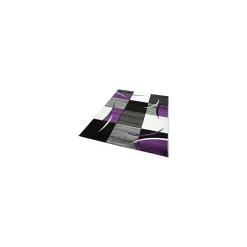 Unamourdetapis Tapis salon et chambre tissé motif géométrique VIRGULADA, violet* Tapis Intérieur
