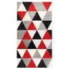 New The Deco Factory Tapis salon toucher laineux motif triangles rouge 80x150