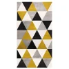 New The Deco Factory Tapis salon toucher laineux motif triangles jaune 80x150