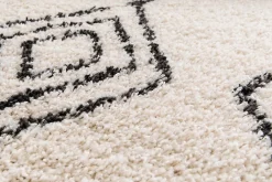 Best GoodHome Tapis Shaggy Coltrane motif Berbère L. 160 x l. 230 x ep. 3 cm beige