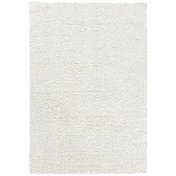 Clearance Unamourdetapis Tapis shaggy tissé motif uni LYN4 UNILA, crème