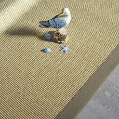 Clearance Décoweb Tapis sisal Yucatan sable - Ganse taupe - 80 x 150 cm