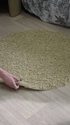 Online Tapis toucher bouclette beige Ø90 x ep.3cm