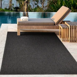 The Carpet Tapis Toulouse extérieur uni, Anthracite, 140 x 200 cm* Tapis Extérieur