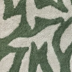 Ornami Tapis tufté feuillage vert L.90 x l.60 cm* Tapis Pour Chambre|Tapis Intérieur