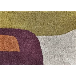 Ornami Tapis tufté formes géométriques violet L.90 x l.60 cm* Tapis Intérieur|Tapis Pour Chambre