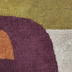 Ornami Tapis tufté formes géométriques violet L.90 x l.60 cm* Tapis Intérieur|Tapis Pour Chambre