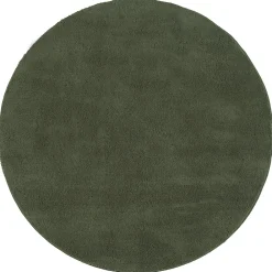 The Carpet Tapis uni antidérapant lavable Forêt - 120 cm Ronde - RELAX