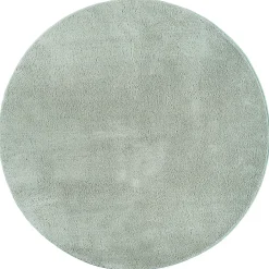 The Carpet Tapis uni antidérapant lavable Vert - 120 cm Ronde - RELAX* Tapis Intérieur