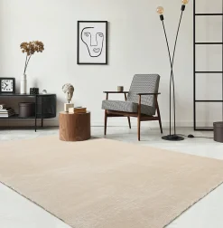 The Carpet Tapis uni antidérapant lavable Beige - 300 x 400 cm - RELAX* Tapis Intérieur|Tapis Pour Chambre