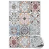 Best Tulup Tapis vinyle pour l'entrée 140x210 cm Facile d'entretien Carreaux portugais