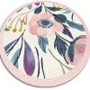 Best Tulup Tapis vinyle rond pour l'entrée fi110 cm Facile d'entretien Fleurs