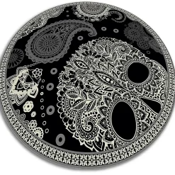 Sale Tulup Tapis vinyle rond fi150 cm Facile d'entretien Crâne