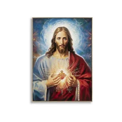 New Mauro Ferretti Toile décorative avec cadre Jesus 72x4x102 cm