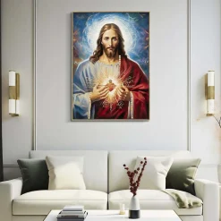 New Mauro Ferretti Toile décorative avec cadre Jesus 72x4x102 cm