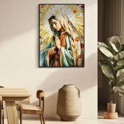 Mauro Ferretti Toile décorative avec cadre Madonna 72x4x102 cm* Tableau Déco