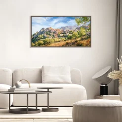 Outlet Dada Art Toile imprimée Corsica montée sur châssis bois en pin 50x100 cm