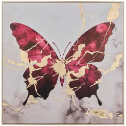 Atmosphera Créateur D'Intérieur Toile imprimée encadrée Hilo 60x60cm- Gris- Atmosphera* Tableau Déco