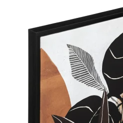 Atmosphera Créateur D'Intérieur Toile imprimée encadrée Plante - bois - 58x78 cm - Atmosphera* Tableau Déco