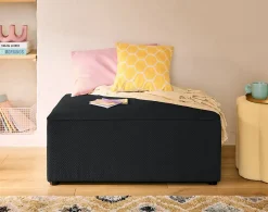 Hot Best Mobilier Topaze - pouf - en velours texturé -