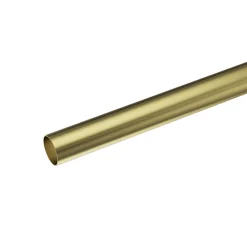 Clearance GoodHome Tringle à rideau Elasa métal effet laiton doré Ø19 x L.150cm