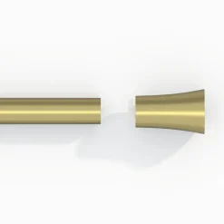 Clearance GoodHome Tringle à rideau Elasa métal effet laiton doré satin Ø28 x L.150cm