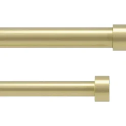 Umbra Tringle à rideaux double en acier laiton Cappa Longueur réglable de 91 à 168 cm* Tringle À Rideau À Composer