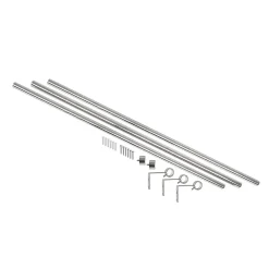 New Umbra Tringle à rideaux en métal nickel Cappa Longueur réglable de 168 à 305 cm