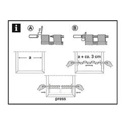 Clearance Ateliers 28 TRINGLE A RIDEAUX GARDINIA PRESS&GO BLANC 80-110CM