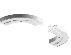 Tringle déco Retour gauche 1 voie 130x130mm pour rail PVC* Rail À Rideaux
