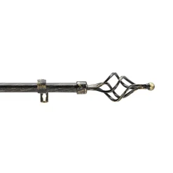 Douceur D'Intérieur Tringle extensible en kit patiné (120-210 cm - Noir)* Barre À Rideau Extensible