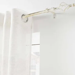 Douceur D'Intérieur Tringle extensible en kit patiné (120-210 cm - Blanc)* Barre À Rideau Extensible