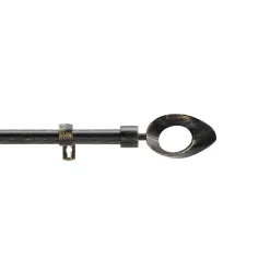 Discount Douceur D'Intérieur Tringle extensible en kit patiné or (120-210 cm - Noir)