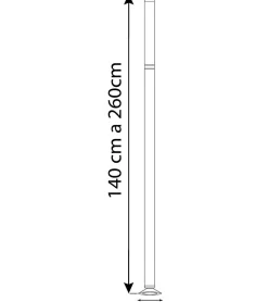 Sale Douceur D'Intérieur Tringle extensible entre 2 murs sans percage blanc - 140 à 260 cm - Blanc