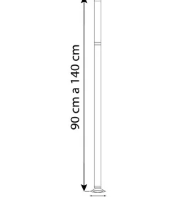 Clearance Douceur D'Intérieur Tringle extensible entre 2 murs sans percage Noir - 90 à 140 cm - Noir