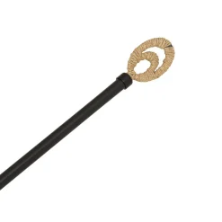 Atmosphera Créateur D'Intérieur Tringle natura Elli210-380, noir en métal - Atmosphera* Kit De Barre De Rideau