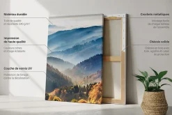 Wallfluent Trio de Tableaux Décoratifs 40x60 cm Formes Végétales Abstraites Bords Imprimés Finition Parfaite Prêt à Poser* Tableau Déco