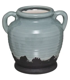 Vase amphore en Céramique Vert céladon D 20 x H 19,5 cm* Vase Décoratif